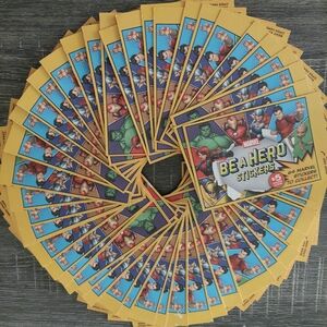 50 X NEW Marvel Be a Hero Sticker Collection (200 Stickers)